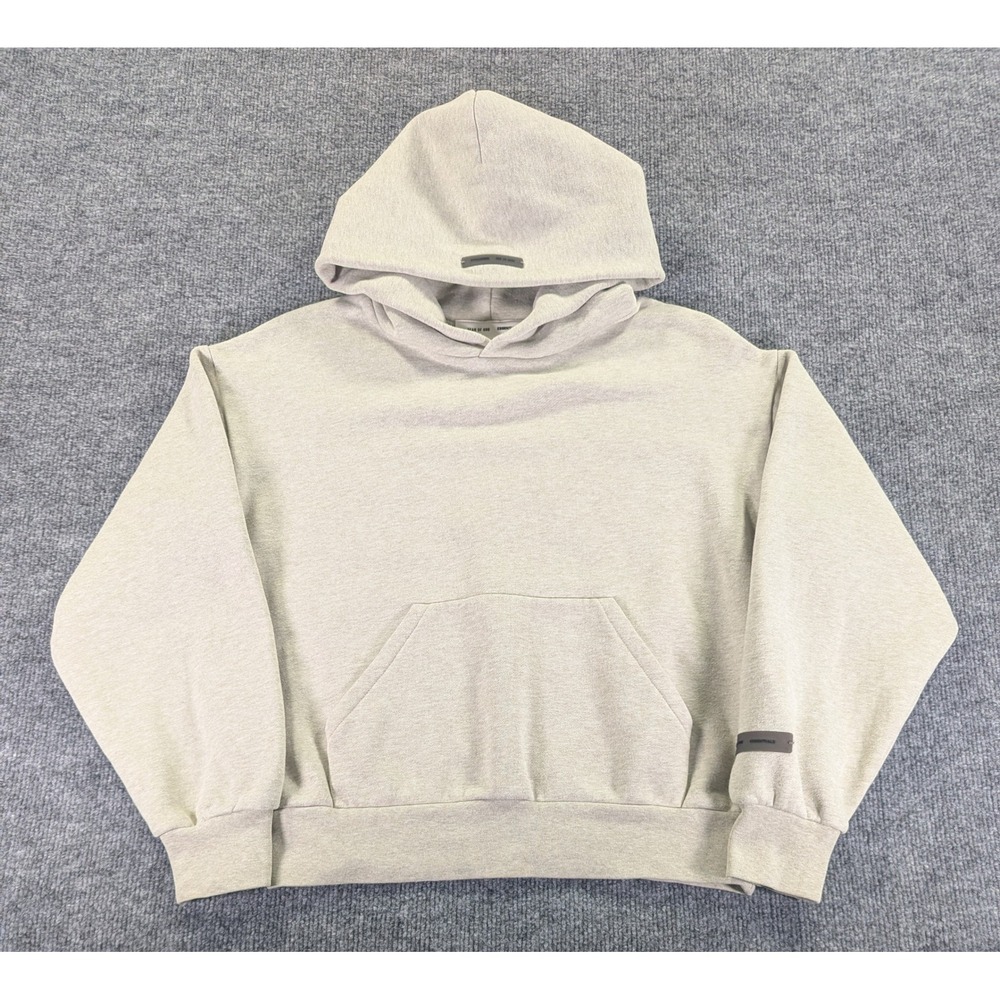 Fear of God Essentials Hoodie Light Green Heather XS Unisex streetwear Back Logo
